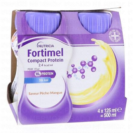 NUTRICIA Fortimel - Protein Arôme Pêche Mangue 4x125ml