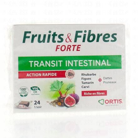 ORTIS Fruits & Fibres forte transit intestinal action rapide (boîte de 24 cubes)