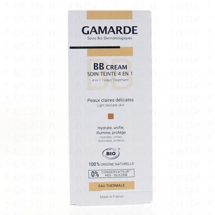 GAMARDE BB Cream bio soin teint&eacute; 4 en 1 peaux claires tube 40g