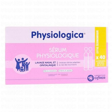 GIFRER Sérum physiologique unidoses stériles de 5ml (boîte de 40)
