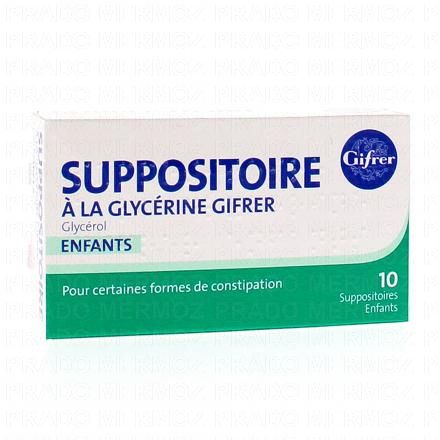 SUPPOSITOIRES à la GLYCERINE Enfants x10 GIFRER