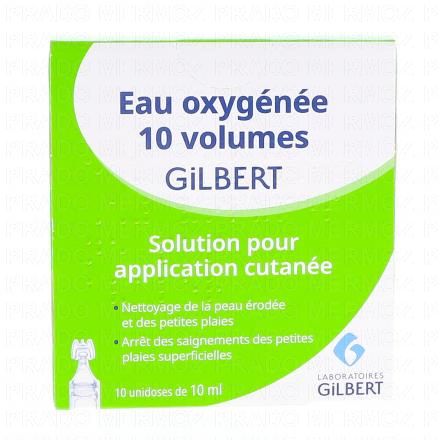 GILBERT Eau oxygénée 10 volumes (10 unidoses de 10ml)