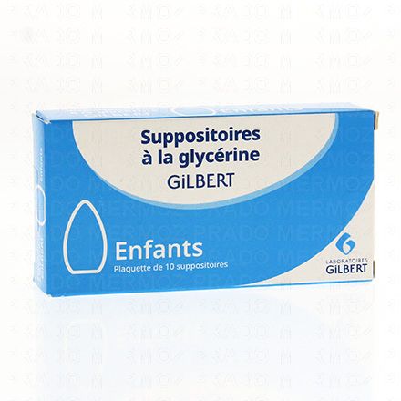 SUPPOSITOIRES à la GLYCERINE Enfants x10 GILBERT