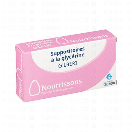 SUPPOSITOIRES à la GLYCERINE Nourrissons boîte de 10 GILBERT