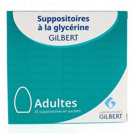 SUPPOSITOIRES à la GLYCERINE Adultes GILBERT (boîte de 25)