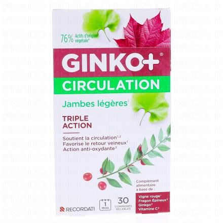 GINKO+ Circulation - Jambes Lourdes x30 comprim&eacute;s
