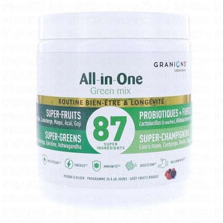 GRANIONS All-in-One Green Mix Routine Bien &ecirc;tre & Long&eacute;vit&eacute; 146g