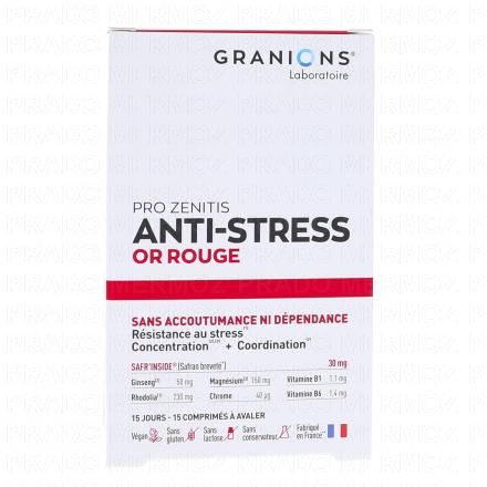 GRANIONS Anti Stress Or Rouge 15 comprim&eacute;s