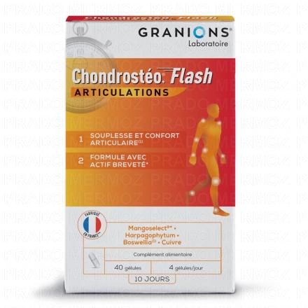 CHONDROSTEO Flash articulations g&eacute;lules x 40 GRANIONS