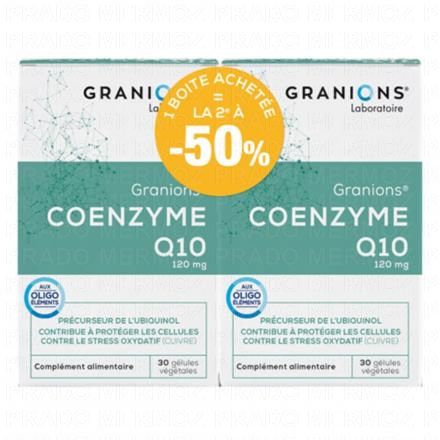 GRANIONS Les essentiels - Coenzyme Q10 120 mg Lot de 2 x 30 G&eacute;lules