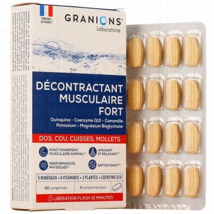 GRANIONS D&eacute;contractant Musculaire Fort x20 comprim&eacute;s