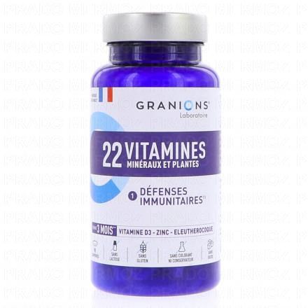 GRANIONS Immunité & Energie - 22 Vitamines Minéraux et plantes 90 comprimés