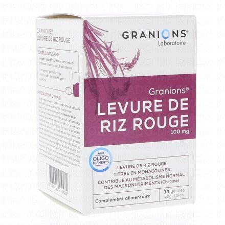 GRANIONS Les essentiels - levure de riz rouge 100mg 30 g&eacute;lules.