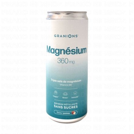 GRANIONS Magn&eacute;sium 360mg Boisson p&eacute;tillante sans sucre 330ml