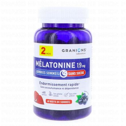 GRANIONS M&eacute;latonine 1,9 mg x60 gummies