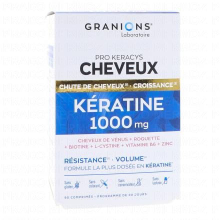 GRANIONS Pro Keracys Cheveux - K&eacute;ratine 1000mg R&eacute;sistance et volume x90 comprim&eacute;s