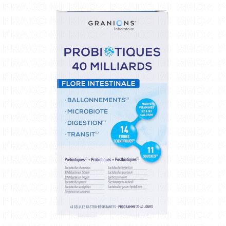 GRANIONS Probiotiques - Flore Intestinale (40 gélules)