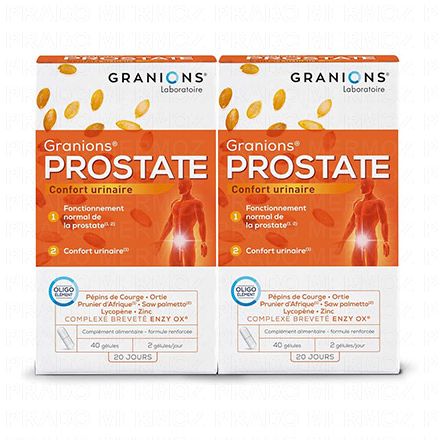 GRANIONS Prostate (lot de 2 boites de 40 g&eacute;lules)