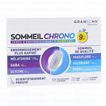 GRANIONS Sommeil Chrono 9 min x30Comprim&eacute;s