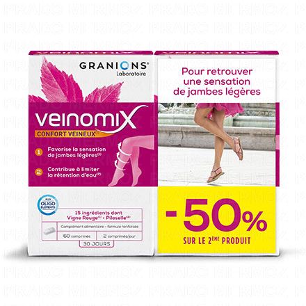 GRANIONS Veinomix (lot de 2 boîtes de 60 comprimés)