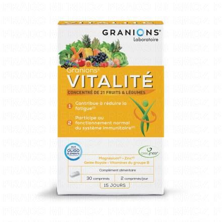 GRANIONS Vitalit&eacute; bo&icirc;te de 30 comprim&eacute;s