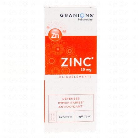 GRANIONS Zinc 15mg Oligoéléments 60 gélules