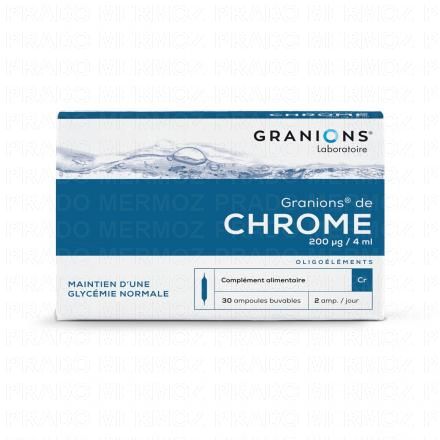 GRANIONS Oligoéléments - Chrome (boîte de 30 ampoules)