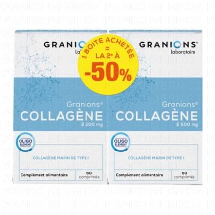GRANIONS Les essentiels - Collag&egrave;ne 2500mg (lot de 2 boites de 60 comprim&eacute;s)