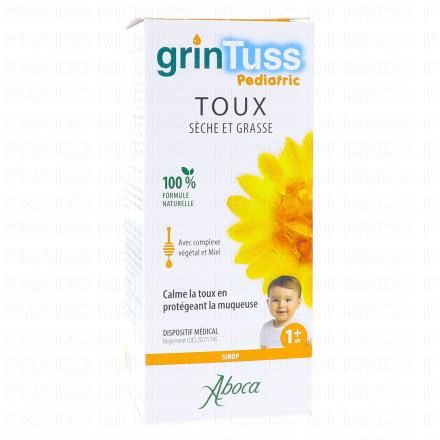 ABOCA Grintuss Pediatric - Sirop Toux Sèche et Grasse 180g
