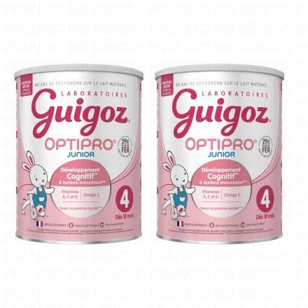 GUIGOZ Optipro Junior Lait 4ème âge (lot 2 x 900g)