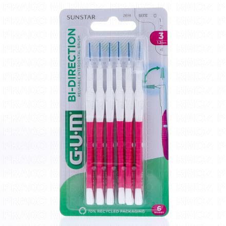 GUM Bi direction brossettes interdentaires n&deg;2614 - 1.2mm x 6