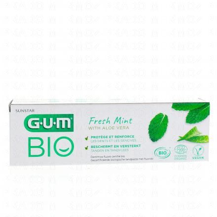 GUM Dentifrice Menthe fraîche aloe vera bio (tube de 75ml)