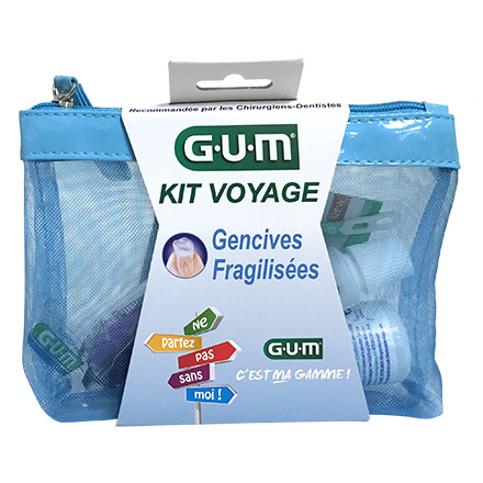 GUM Kit voyage gencives fragilis&eacute;es trousse 4 produits
