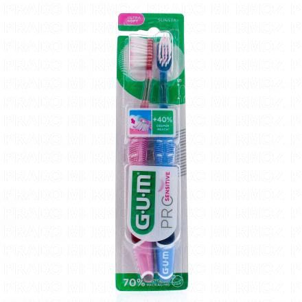 GUM Pro Sensitive Brosse à dents ultra soft (x2)