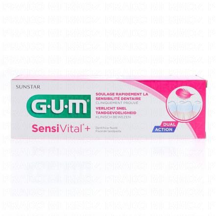 GUM Sensivital+ dentifrice dents sensibles tube 75ml