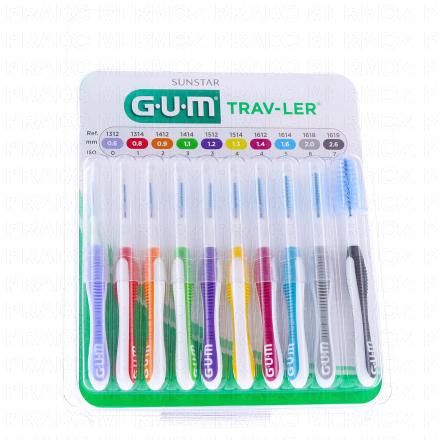 GUM Trav-Ler pack brossettes interdentaires 9 tailles
