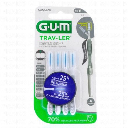 GUM Travler - Brossettes interdentaires n&deg;1618 2mm (x4)