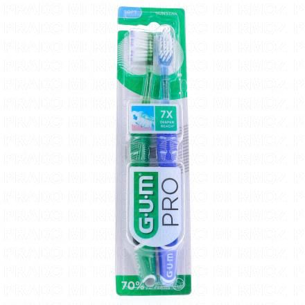 GUM brosse &agrave; dents technique pro pack de 2