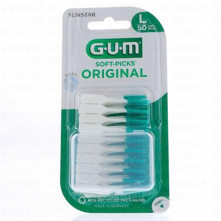 GUM n&deg;634 Soft-picks large + fluoride x 40