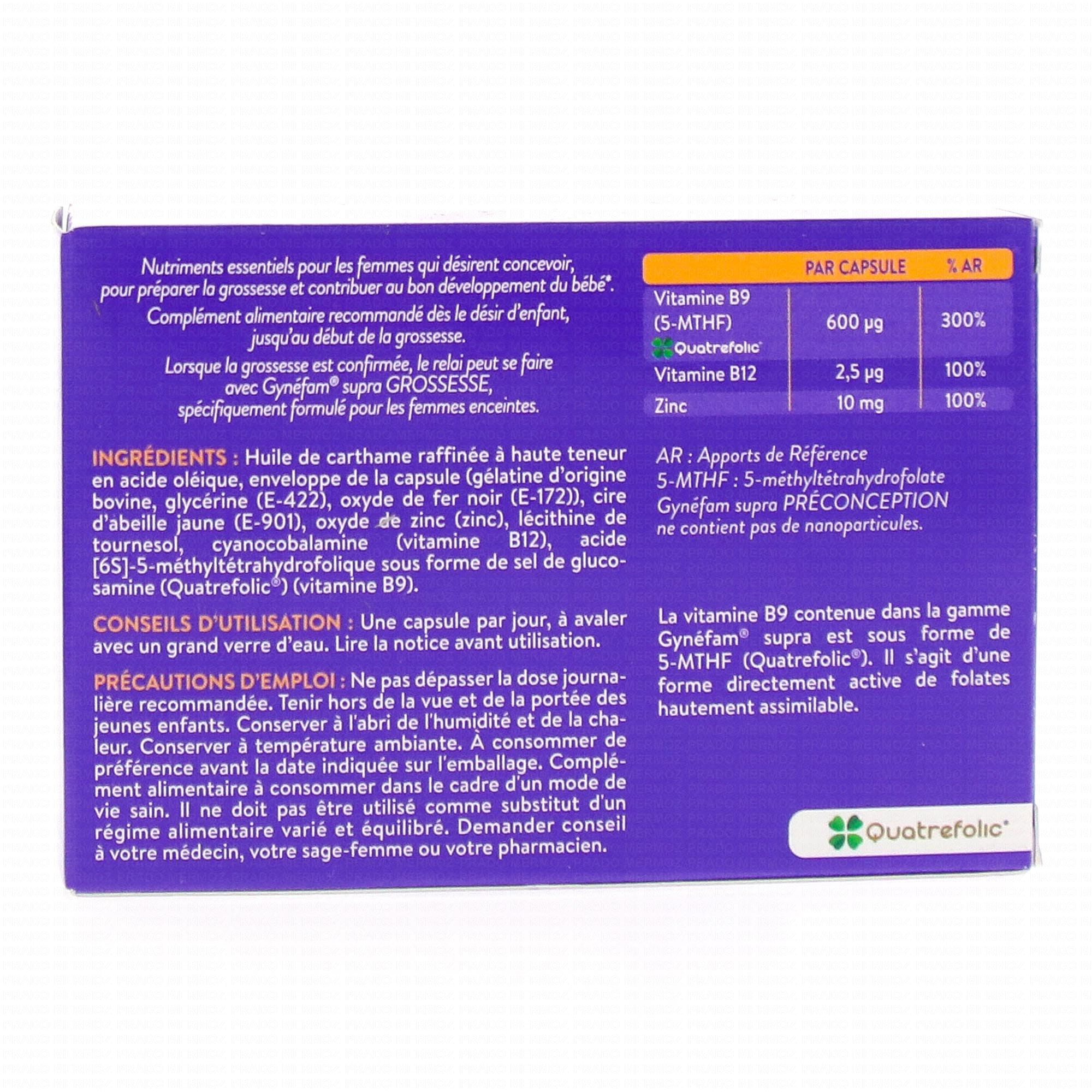 GYNEFAM SUPRA PRECONCEPTION 60 CAPSULES