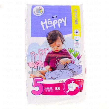 HAPPY Couches bébé (taille 5 12-25kg x58 couches)