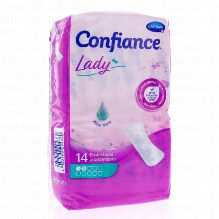 HARTMANN Confiance Lady Protection hygi&eacute;niques anatomiques (14 pi&egrave;ces 2 gouttes)