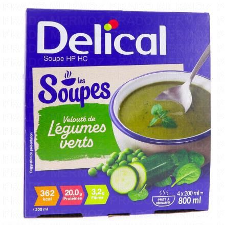 DELICAL Soupe HP/HC - Velout&eacute; de l&eacute;gumes verts 4x200ml