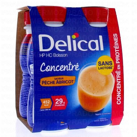 DELICAL Concentr&eacute; - Boisson HP/HC p&ecirc;che abricot 4x200ml