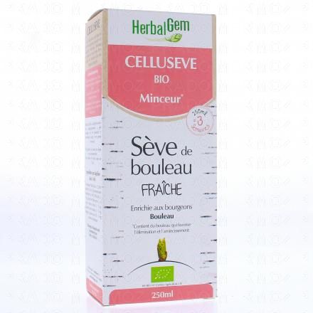 HERBALGEM S&eacute;ve de bouleau enrichie aux bourgeons frais - S&egrave;ve minceur Peau d'orange Celluseve bio 250ml