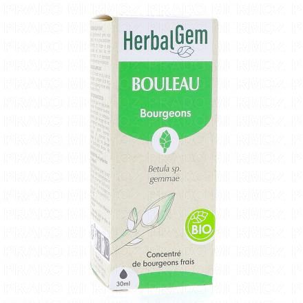 HERBALGEM Concentr&eacute; de bourgeons frais - Bouleau bourgeons Bio 30ml