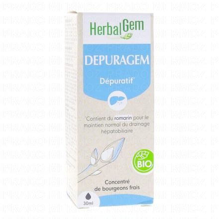 HERBALGEM Concentr&eacute; de bourgeons frais - Depuragem D&eacute;puratif Bio 30ml