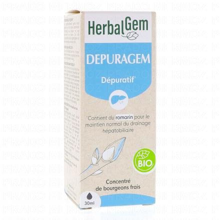 HERBALGEM Concentr&eacute; de bourgeons frais - Depuragem D&eacute;puratif Bio 30ml