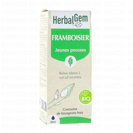 HERBALGEM Concentr&eacute; de bourgeons frais - Framboisier jeunes pousses Bio 30ml