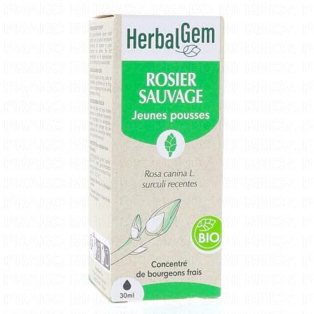 HERBALGEM Concentr&eacute; de bourgeons frais - Rosier sauvage jeunes pousses bio 30ml